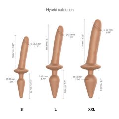   Strap-on-me Swith Realistic S - silikonové dildo 2v1 (tmavě přírodní)