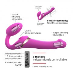   Strap-on-me S - připínací, připojitelný, airwave vibrátor - malý (růžový)