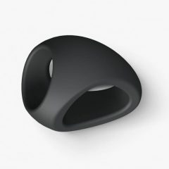 Love to Love Flux - silikonový kroužek na penis (černý)