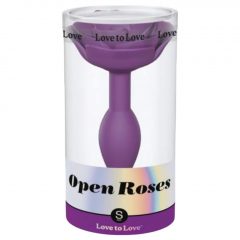   Love to Love Open Roses S - silikonové anální dildo (fialové)