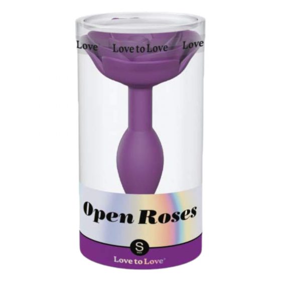 Love to Love Open Roses S - silikonové anální dildo (fialové)