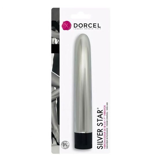 Dorcel Silver Star - klasický tyčový vibrátor (stříbrný)