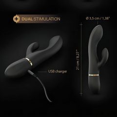   Dorcel Glam Rabbit - dobíjecí vibrátor s hůlkou (černý)