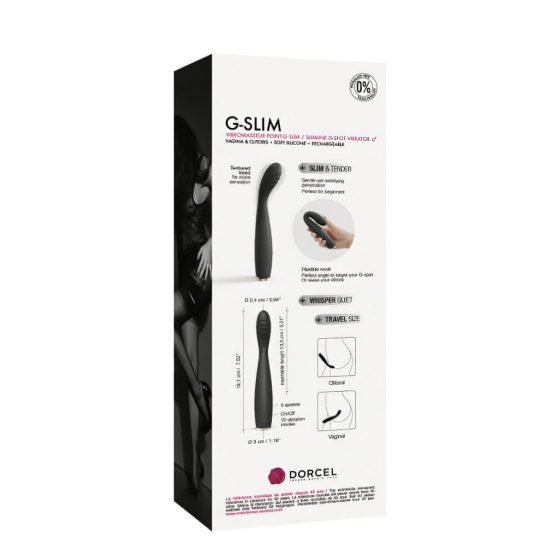 Dorcel G-slim - dobíjecí vibrátor pro bod G (černý)