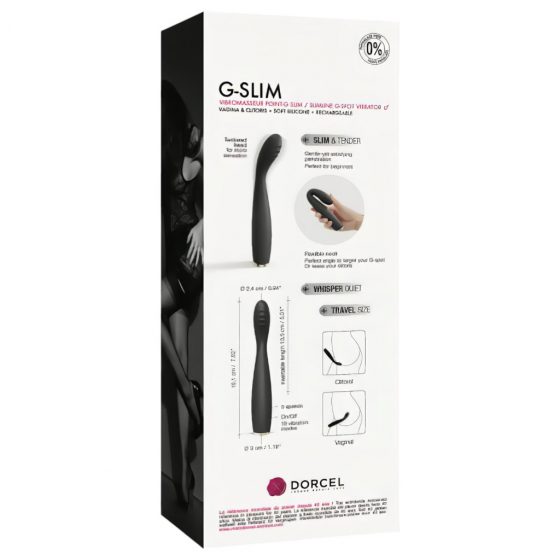 Dorcel G-slim - dobíjecí vibrátor pro bod G (černý)