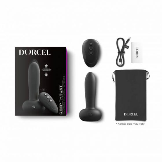 Dorcel Deep Thrust - nabíjecí vibrátor s dálkovým ovladačem (černý)