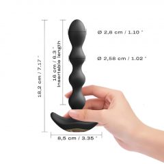   Dorcel Flexi Balls - bezdrátový, rádiem řízený anální vibrátor (černý)