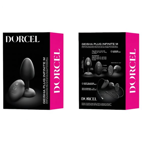 Dorcel - kuličkový anální vibrátor s dálkovým ovládáním M - (černý)