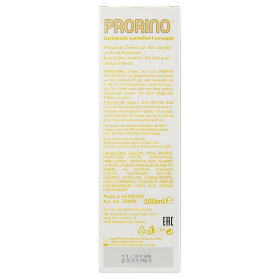 HOT Prorino - anální pečující krém (100 ml)