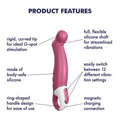   Satisfyer Petting Hippo - nabíjecí, vodotěsný vibrátor (purpurový)