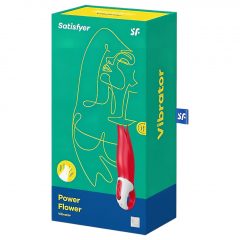   Satisfyer Power Flower - akumulátorový, vodotěsný vibrátor (červený)