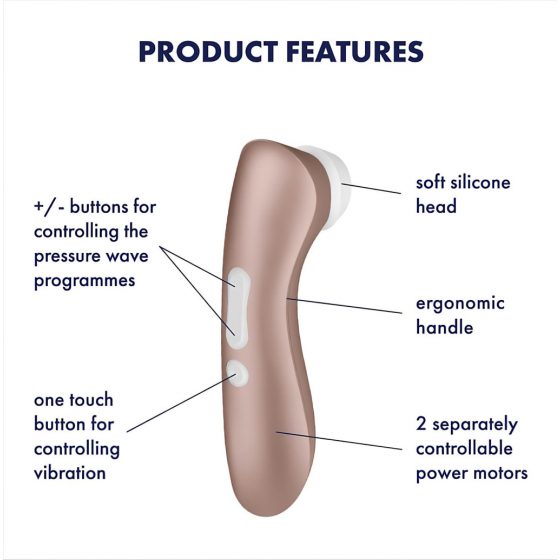 Satisfyer Pro 2+ - nabíjecí stimulátor na klitoris (hnědý)