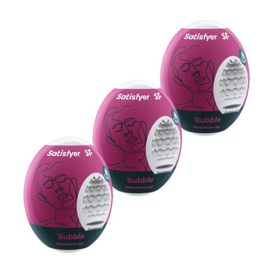 Satisfyer Egg Bubble - souprava masturbačních vajíček (3ks)