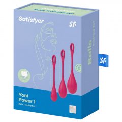   Satisfyer Yoni Power 1 - sada venušiných kuliček - červená (3 kusové)