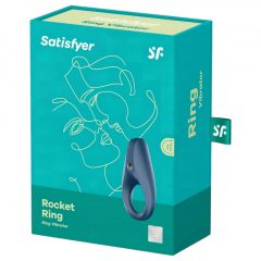   Satisfyer Rocket Ring - vodotěsný, nabíjecí kroužek na penis (šedo - modrý)