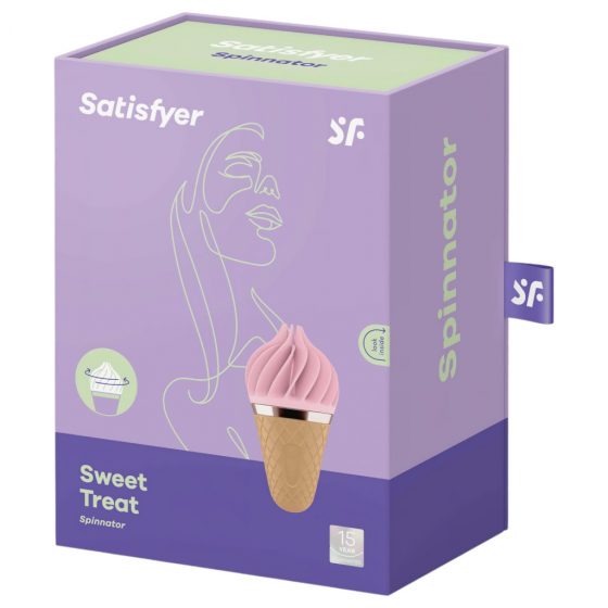 Satisfyer Sweet Treat - nabíjecí rotační vibrátor na klitoris (růžový-hnědý)