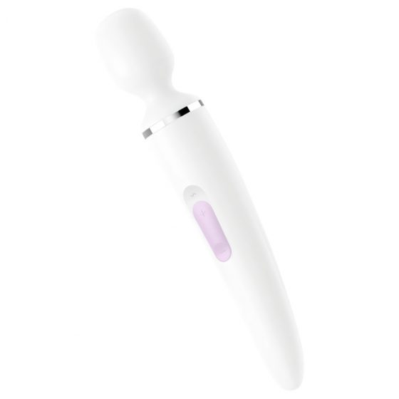 Satisfyer Wand-er Woman - nabíjecí, vodotěsný masážní vibrátor (bílý)