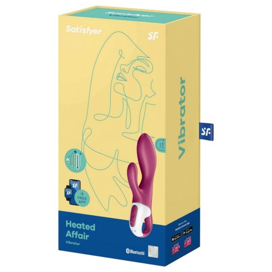 Satisfyer Heated Affair - nabíjecí vibrátor s ohřevem a ramenem na klitoris (červený)