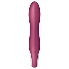   Satisfyer Big Heat - nabíjecí, ohřívající vibrátor na bod G (červený)