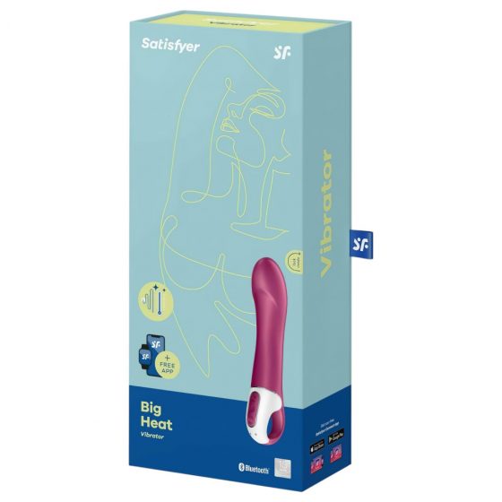 Satisfyer Big Heat - nabíjecí, ohřívající vibrátor na bod G (červený)