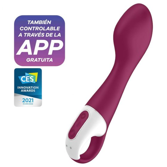 Satisfyer Hot Spot - nabíjecí vibrátor na bod G s funkcí ohřevu (červený)