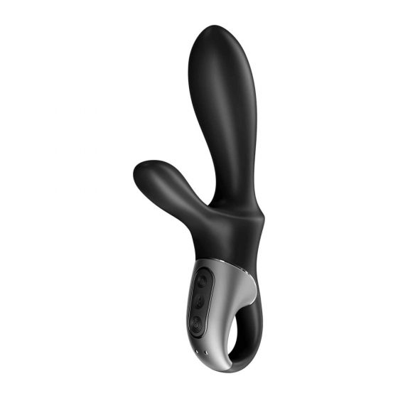 Satisfyer Heat Climax Plus - chytrý, zahřívací, pákový anální vibrátor (černý)