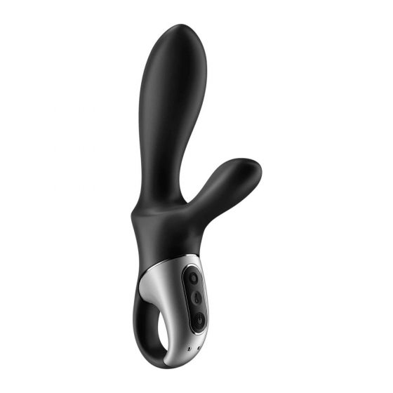 Satisfyer Heat Climax Plus - chytrý, zahřívací, pákový anální vibrátor (černý)