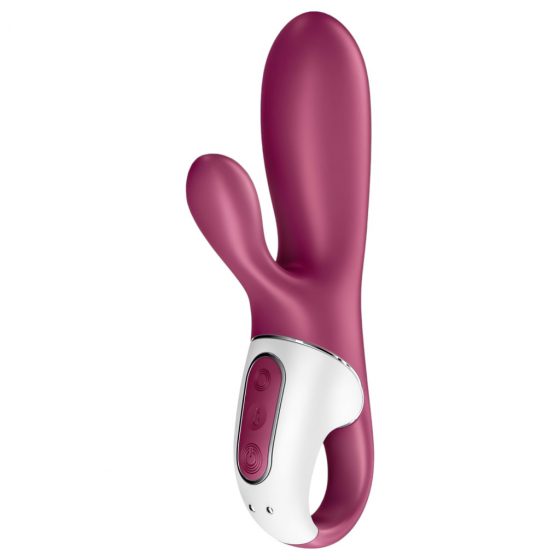 Satisfyer Hot Bunny - inteligentní, topný vibrátor s ramenem na klitoris (červený)