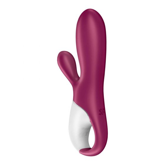 Satisfyer Hot Bunny - inteligentní, topný vibrátor s ramenem na klitoris (červený)