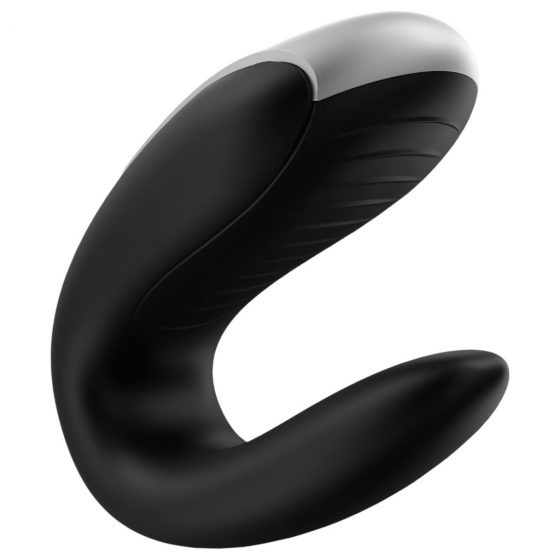 Satisfyer Double Fun - nabíjecí smart párový vibrátor s dálkovým ovladačem (černý)