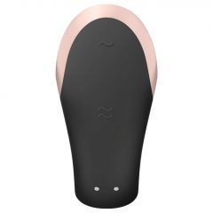   Satisfyer Double Love - nabíjecí, vodotěsný smart párový vibrátor (černý)