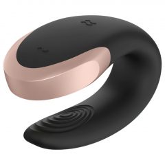   Satisfyer Double Love - nabíjecí, vodotěsný smart párový vibrátor (černý)