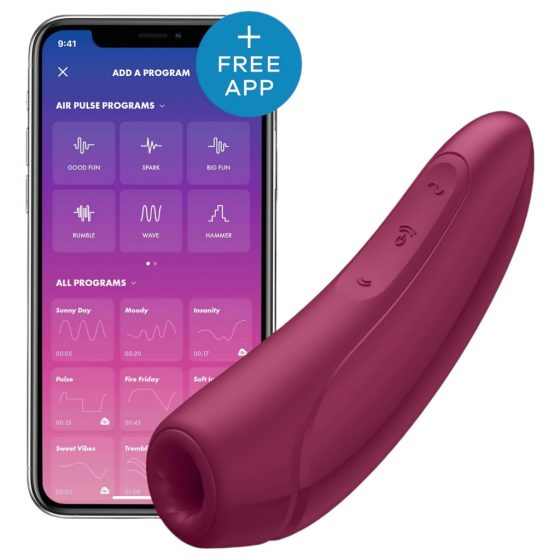 Satisfyer Curvy 1+ - nabíjecí, vodotěsný smart vibrátor na stimulaci klitorisu (červená růže)