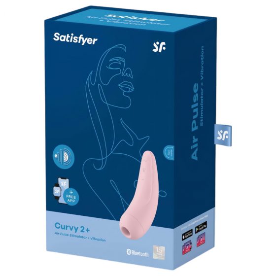 Satisfyer Curvy 2+ -nabíjací vodotěsný smart vibrátor a stimulátor klitorisu (růžový)