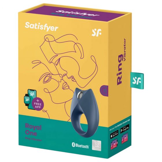 Satisfyer Royal One - nabíjecí, vodotěsný smart kroužek na penis (modrý)