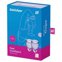   Satisfyer Feel Confident - sada menstruačních kalíšků (fialová) - 2 ks