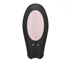   Satisfyer Double Joy - nabíjecí, vodotěsný, smart párový vibrátor (černý)