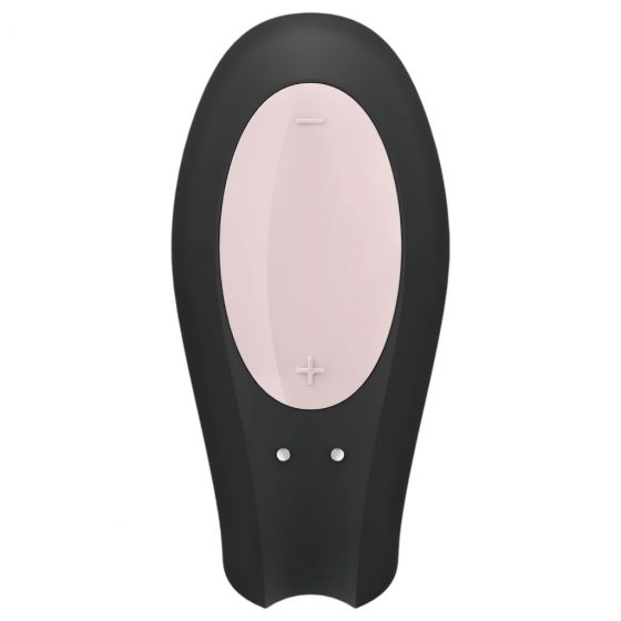 Satisfyer Double Joy - nabíjecí, vodotěsný, smart párový vibrátor (černý)