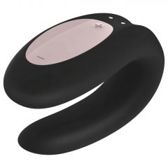   Satisfyer Double Joy - nabíjecí, vodotěsný, smart párový vibrátor (černý)