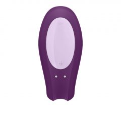   Satisfyer Double Joy - nabíjecí, vodotěsný, smart párový vibrátor (fialový)