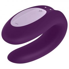   Satisfyer Double Joy - nabíjecí, vodotěsný, smart párový vibrátor (fialový)