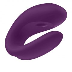   Satisfyer Double Joy - nabíjecí, vodotěsný, smart párový vibrátor (fialový)