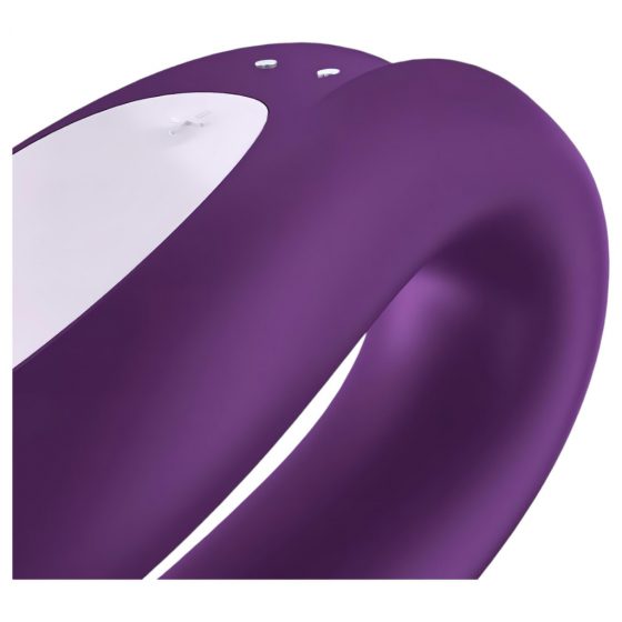 Satisfyer Double Joy - nabíjecí, vodotěsný, smart párový vibrátor (fialový)