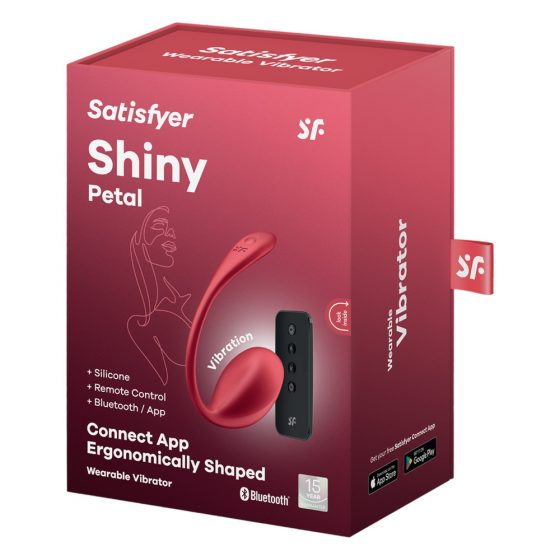 Satisfyer Shiny Petal - rádiové vibrační vajíčko (červené)