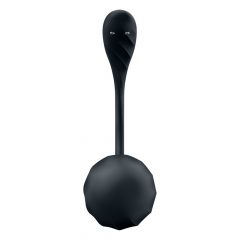   Satisfyer Ribbed Petal - rádiové vibrační vajíčko (černé)