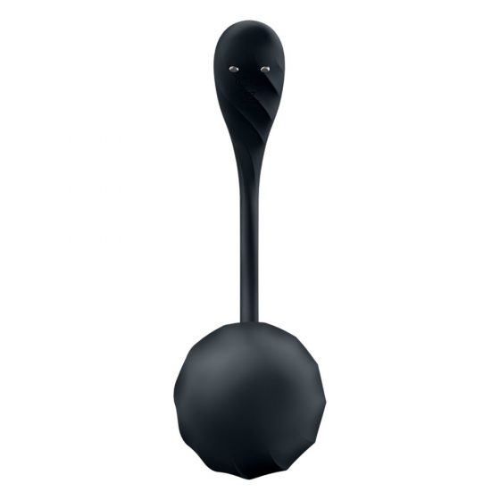 Satisfyer Ribbed Petal - rádiové vibrační vajíčko (černé)