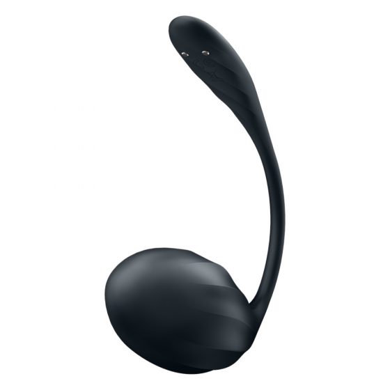 Satisfyer Ribbed Petal - rádiové vibrační vajíčko (černé)