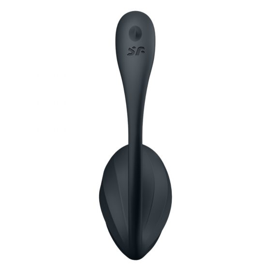 Satisfyer Ribbed Petal - rádiové vibrační vajíčko (černé)