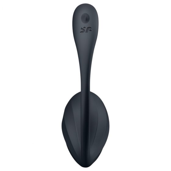 Satisfyer Ribbed Petal - vibrační vajíčko s dálkovým ovládáním (černé)