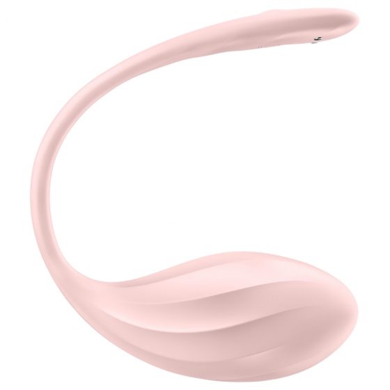 Satisfyer Ribbed Petal - rádiové vibrační vajíčko (růžové)